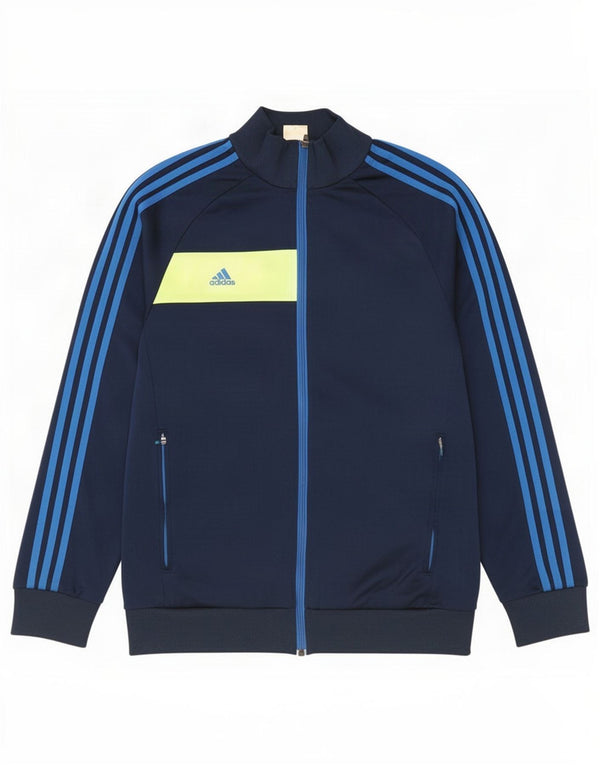 Adidas Mens Tracksuit Top Jacket UK 40/42 Médio Azul Marinho Colorblock