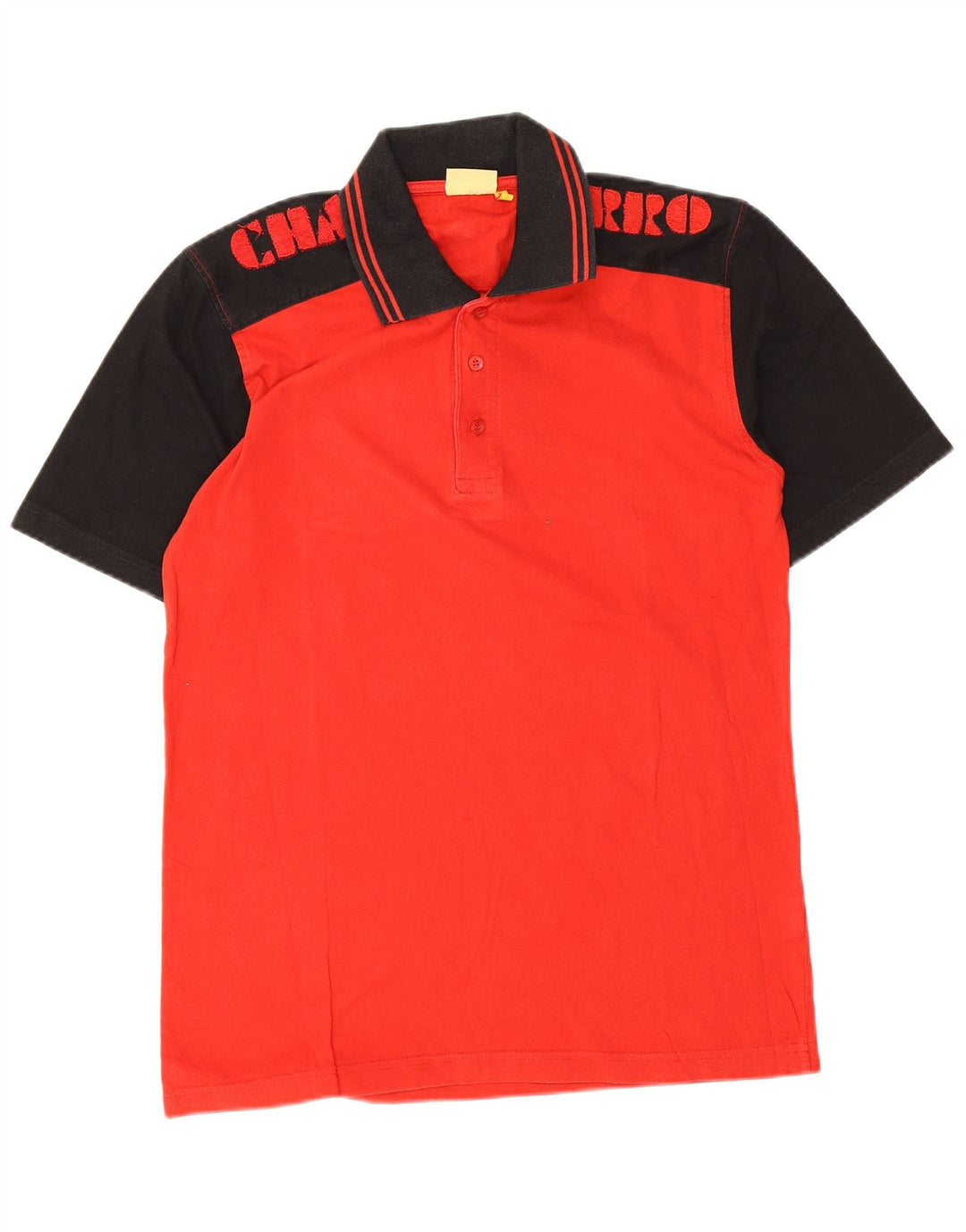 Camisa polo masculina Charro com estampa gráfica grande de algodão vermelho