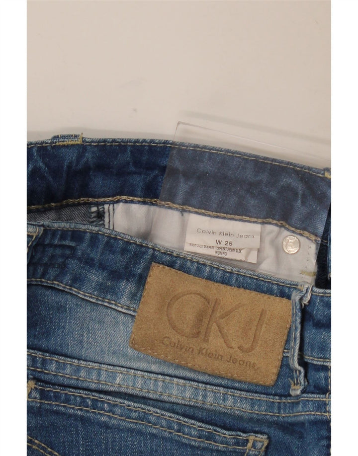Calça jeans reta feminina CALVIN KLEIN W25 L33 azul