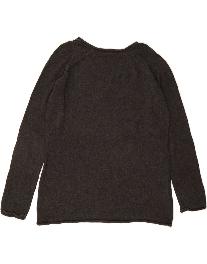 EDDIE BAUER Womens V-Neck Jumper Sweater UK 16 Large Grey Cotton Vintage Eddie Bauer and Second-Hand Eddie Bauer from Messina Hembry 