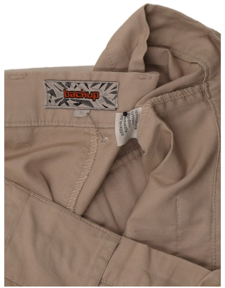 Shorts cargo masculino vintage médio W32 algodão bege