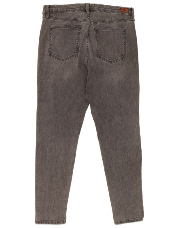 Ralph Lauren Jeans Slim Feminino US 12 Grande W30 L26 Algodão Cinza