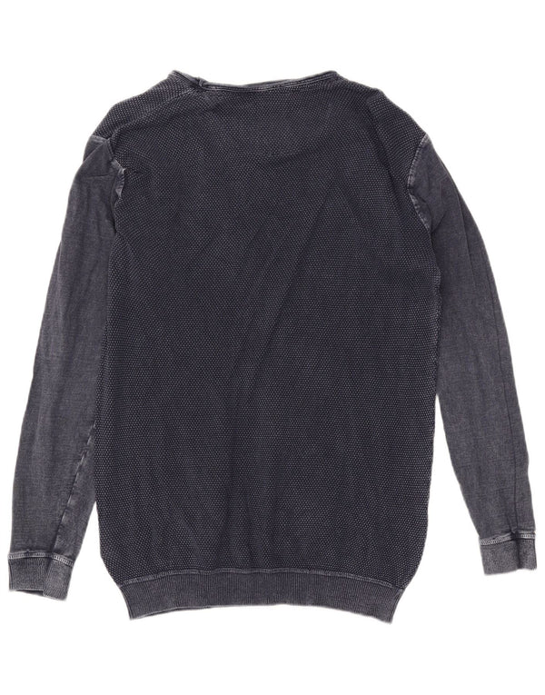 Guess Mens Sweatshirt Jumper UK 40 Medium Navy Blue Cotton