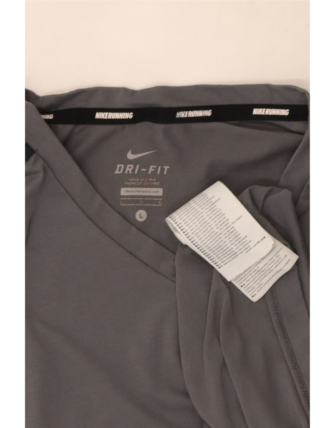 Camiseta masculina Nike grande poliéster cinza