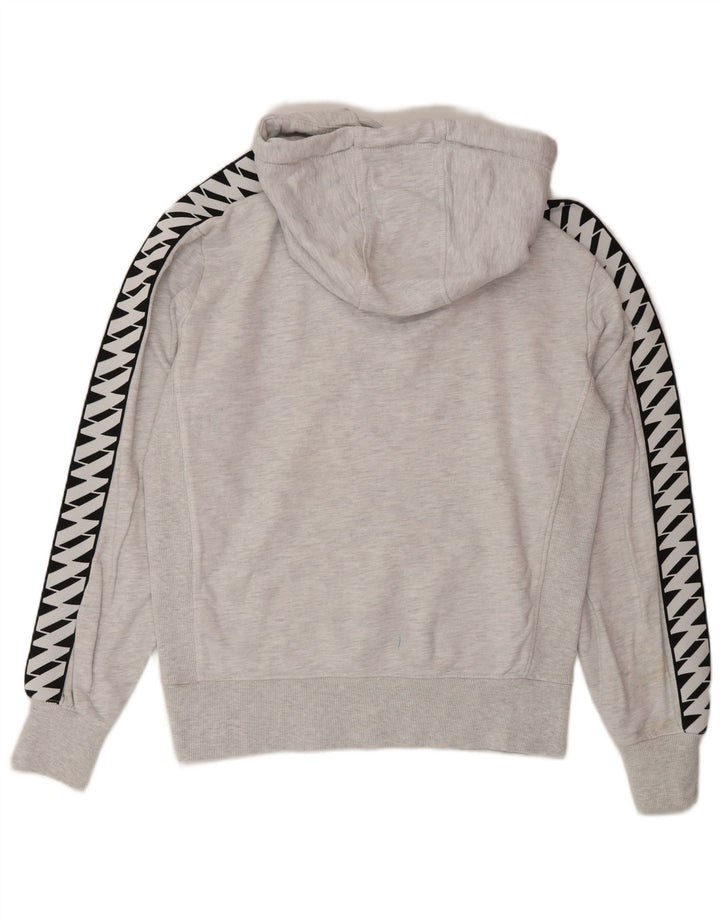 Suéter com capuz gráfico masculino Superdry pequeno algodão cinza
