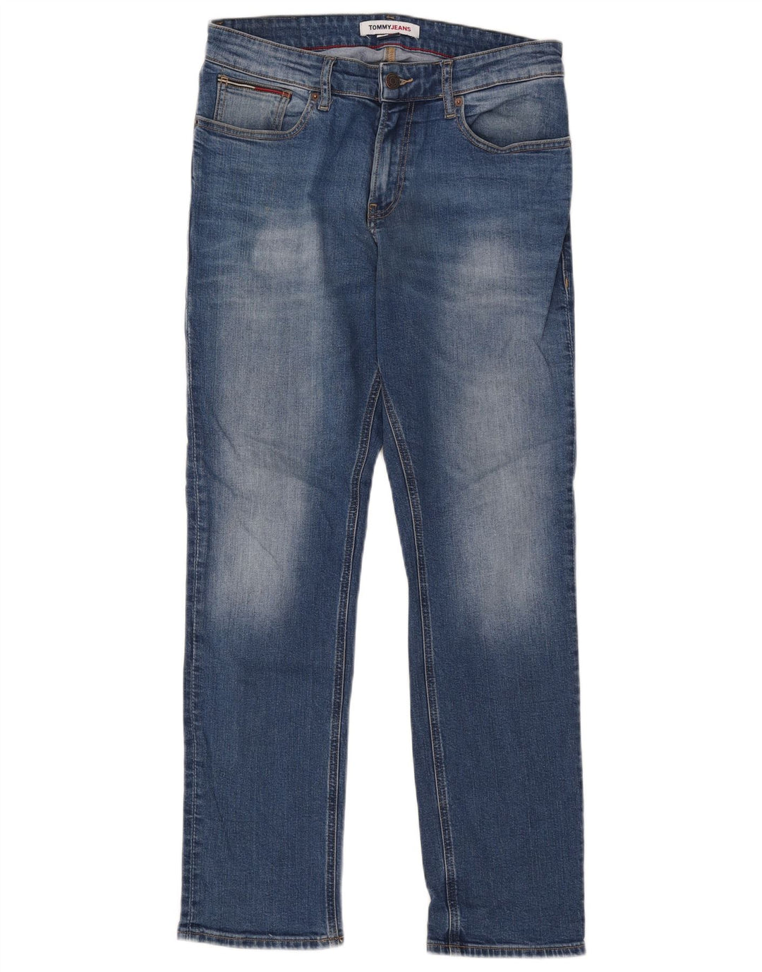 Tommy Hilfiger Masculino Slim Jeans W30 L30 Azul Algodão