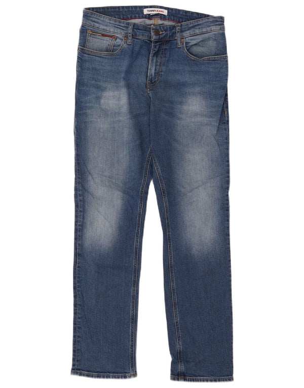 Tommy Hilfiger Masculino Slim Jeans W30 L30 Azul Algodão
