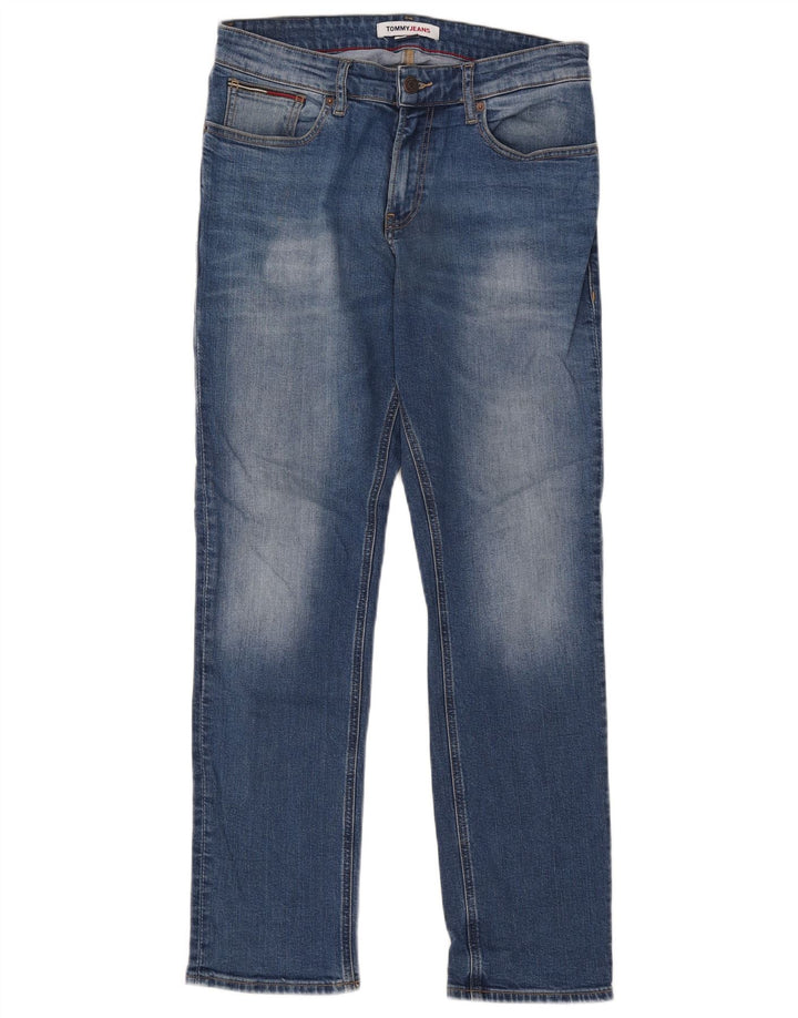 Tommy Hilfiger Masculino Slim Jeans W30 L30 Azul Algodão