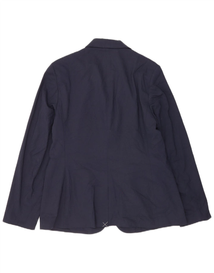 Jaqueta blazer feminina Chaps com 2 botões US 16 2XL azul marinho poliéster