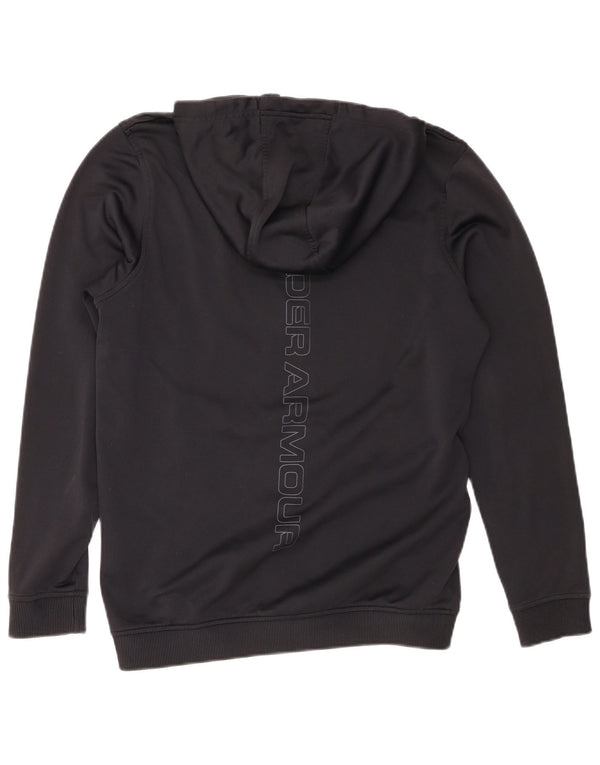 Suéter masculino Under Armour Cold Gear Graphic Zip com capuz pequeno preto