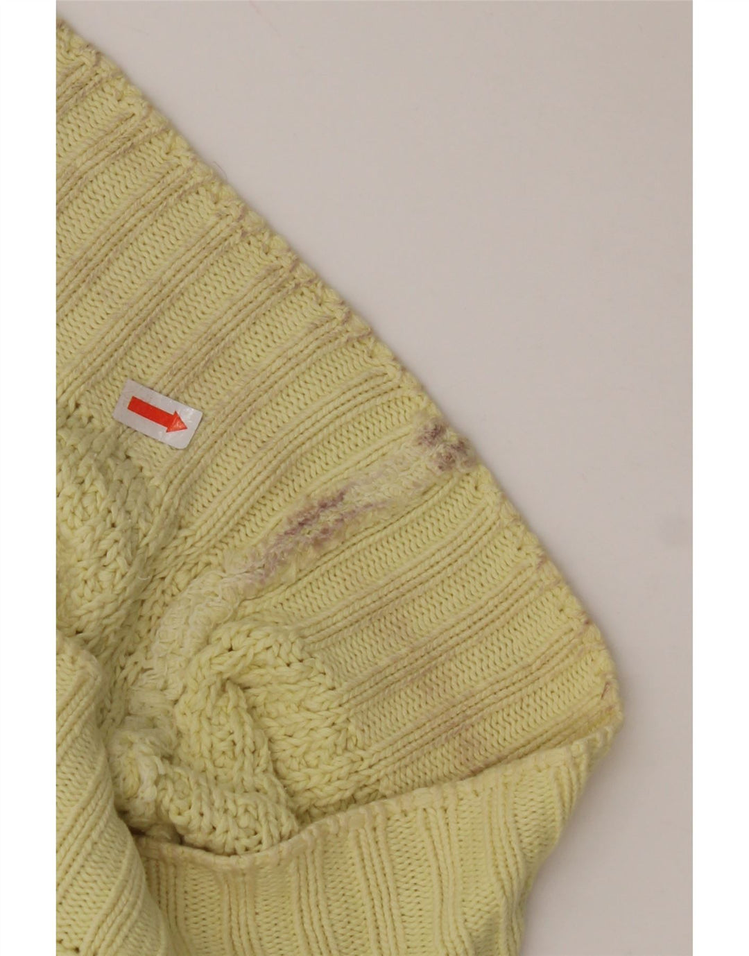 Suéter feminino BENETTON com gola redonda IT 50 XL algodão amarelo