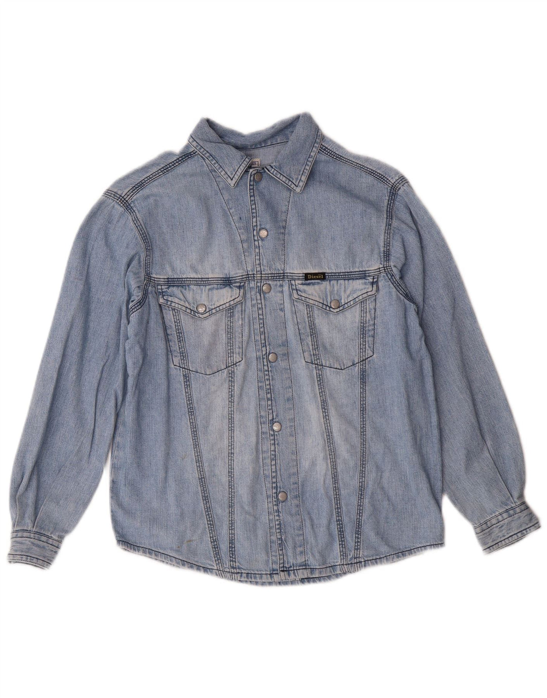 DIESEL Camisa jeans masculina 9-10 anos algodão azul