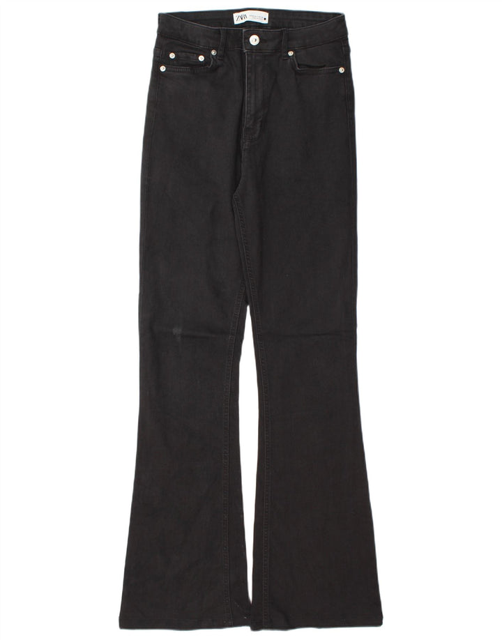 Zara Jeans feminino queimado EU 38 pequeno W28 L31 algodão cinza