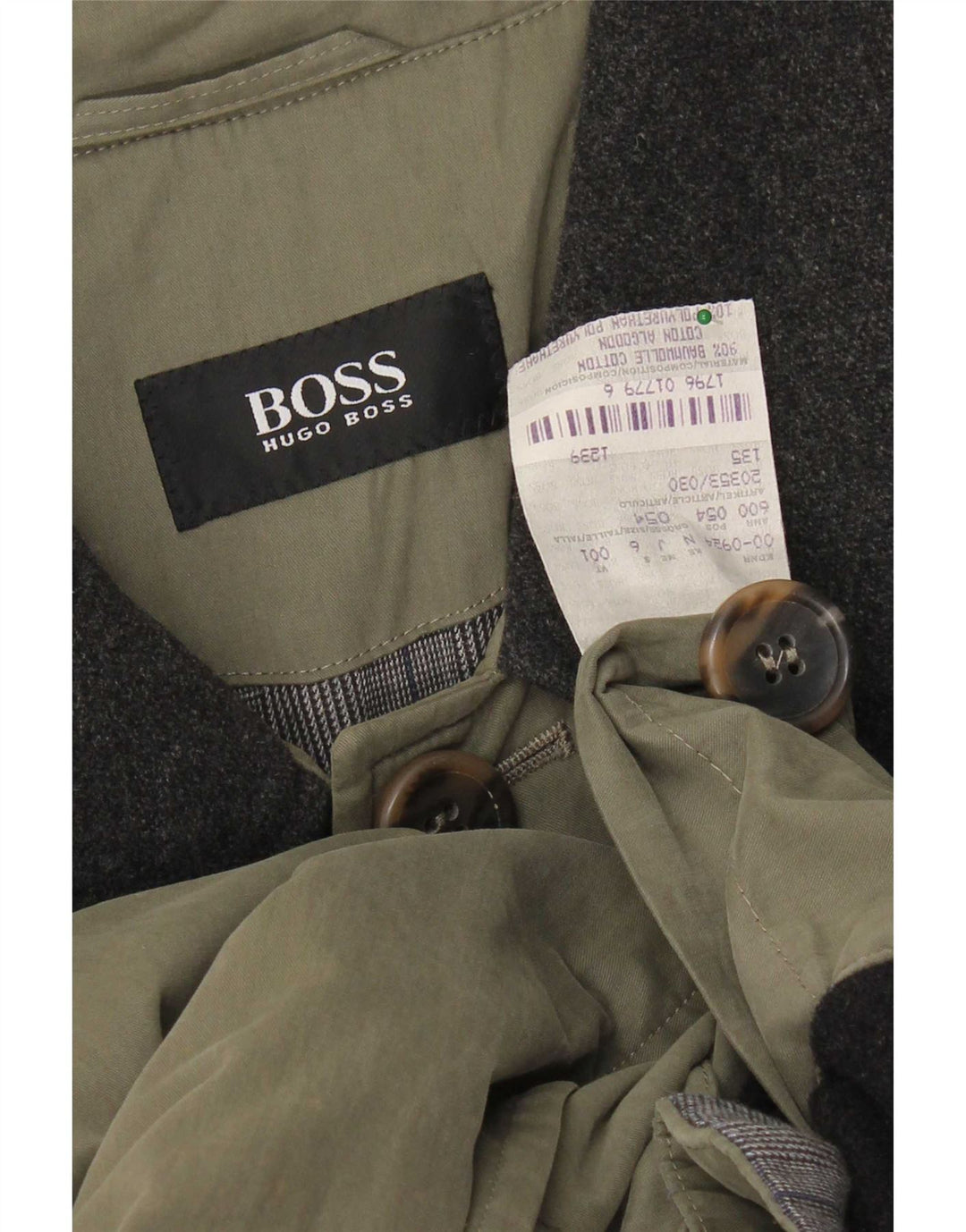 Sobretudo feminino Hugo Boss EU 54 2XL algodão cáqui