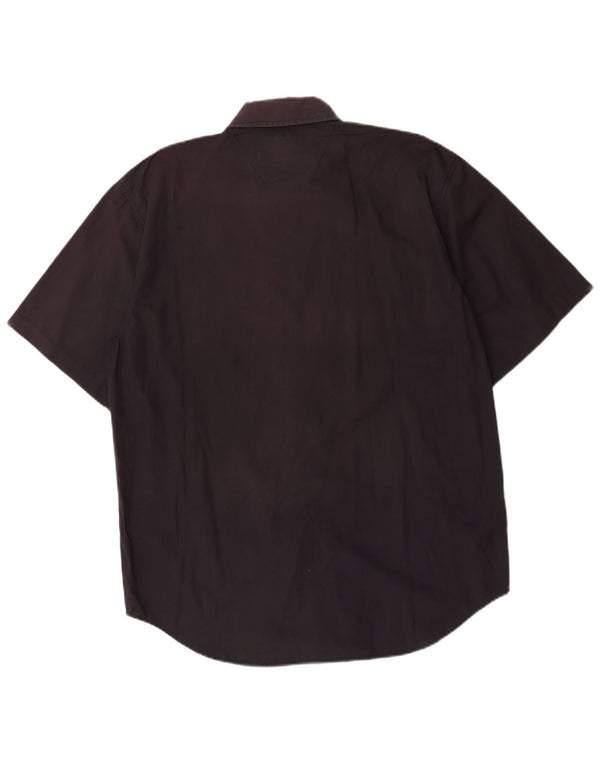 Camisa Wrangler masculina de manga curta XL algodão marrom