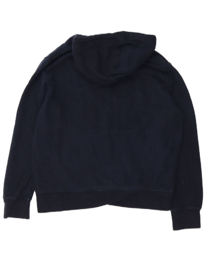 Suéter feminino Marks & Spencer com capuz médio azul marinho algodão