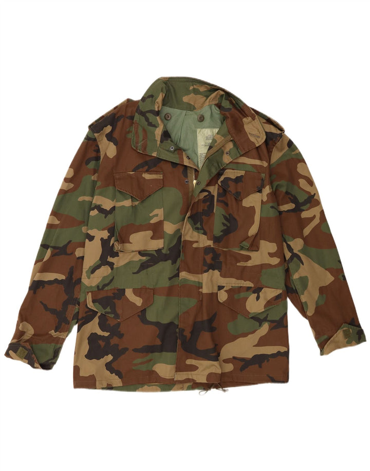 Poliéster cáqui médio da camuflagem do revestimento militar dos homens do vintage Reino Unido 38