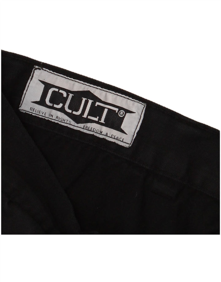 Shorts cargo masculino vintage W34 grande preto