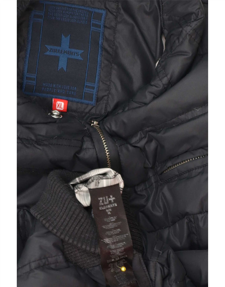 Jaqueta acolchoada masculina Zu Elements UK 42 XL azul marinho poliéster