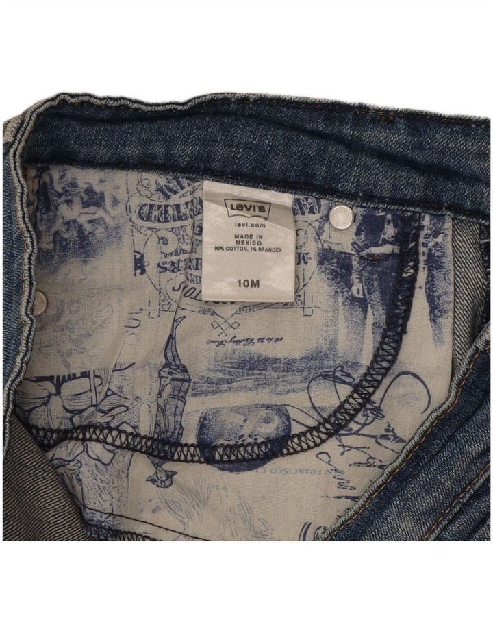 Jeans reto feminino Levi's US 10 grande W32 L30 algodão azul