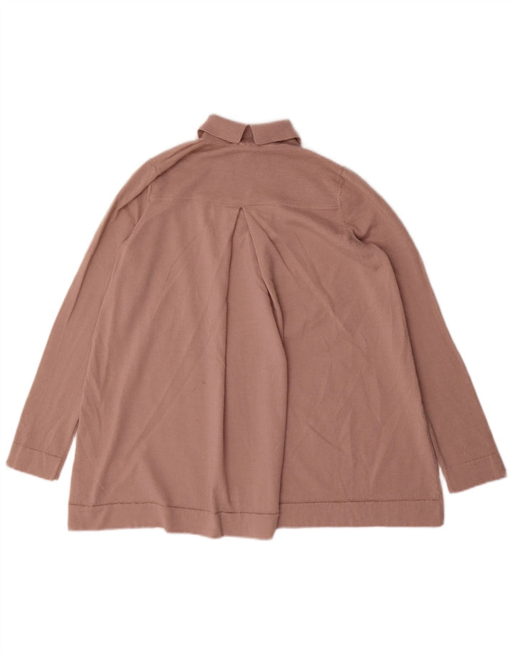 Suéter masculino Cos com gola polo pequeno rosa