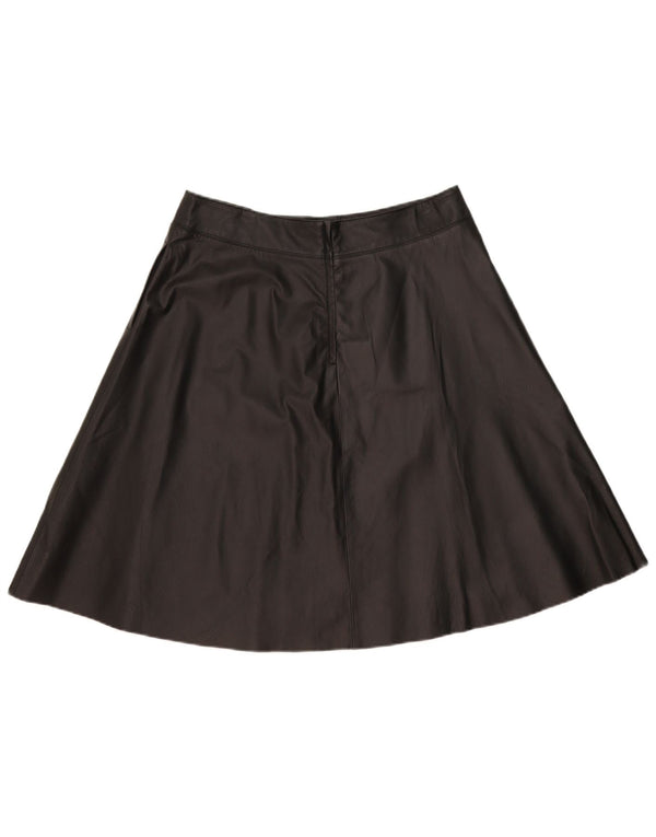 Definições Saia de couro feminina UK 14 grande W34 preta