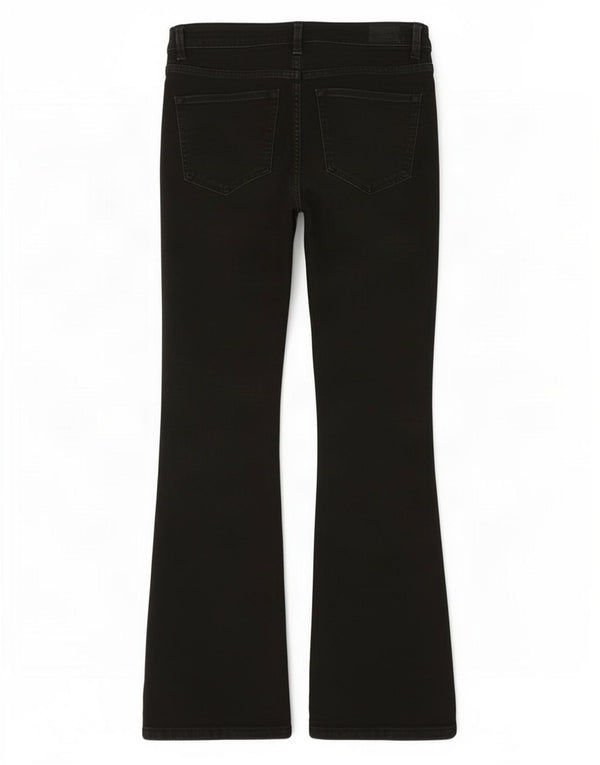 Marks & Spencer Feminino The Eva Bootcut Jeans Reino Unido 14 Grande W32 L30 Preto