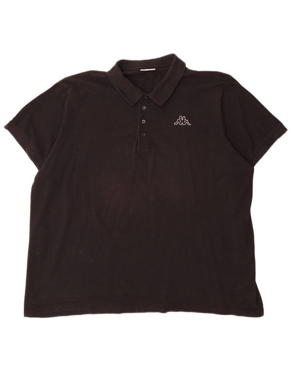Camisa polo masculina Kappa 4XL algodão preto