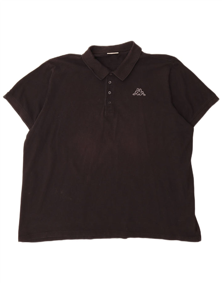 Camisa polo masculina Kappa 4XL algodão preto
