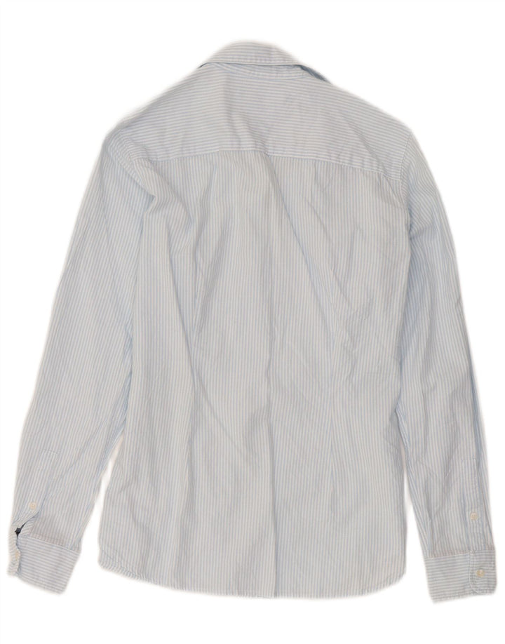 Camisa feminina Tommy Hilfiger Regular Fit US 4 pequena listra azul