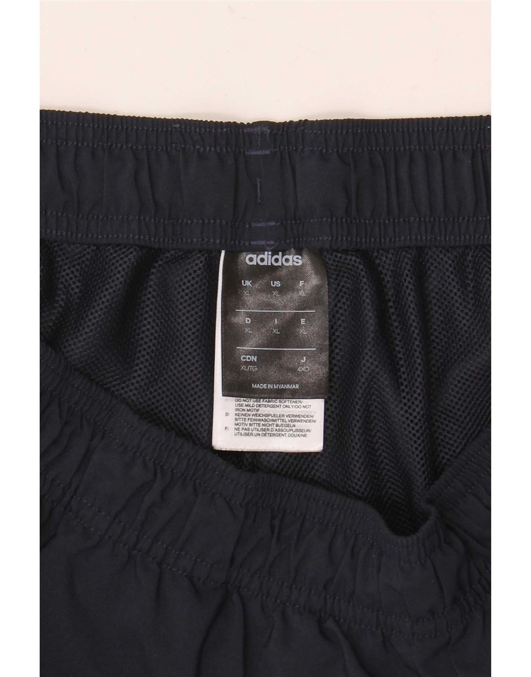 Shorts esportivos masculinos Adidas XL azul marinho poliéster
