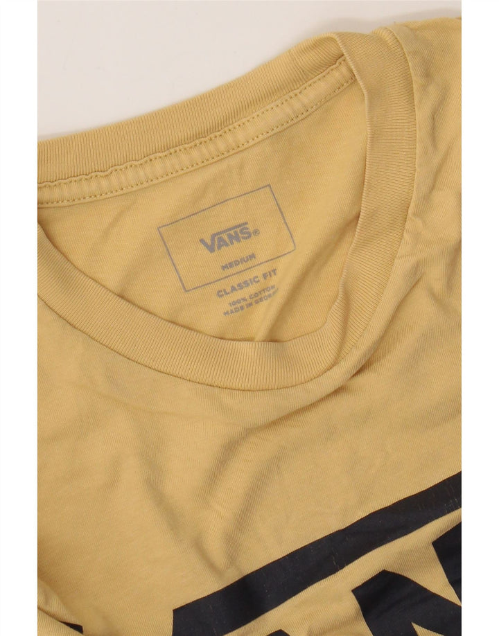 Camiseta masculina VANS Classic Fit Graphic Top Médio Algodão Amarelo