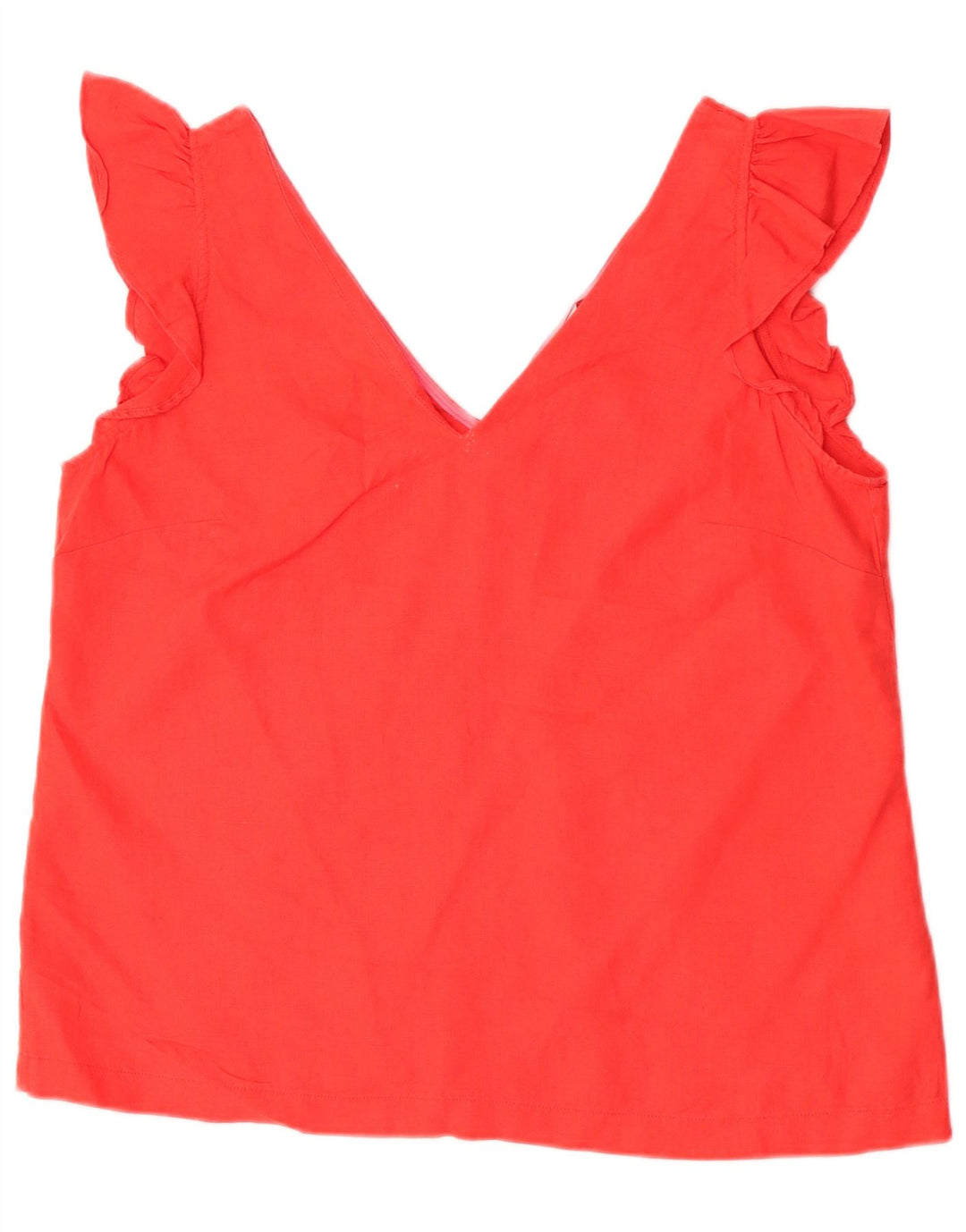 Blusa feminina sem mangas Boden UK 16 grande linho vermelho