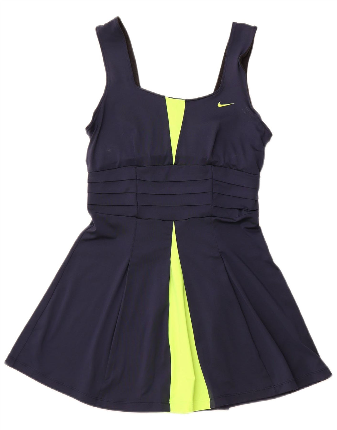 Roupa de banho feminina NIKE Dri Fit UK 12 médio azul marinho colorblock poliéster