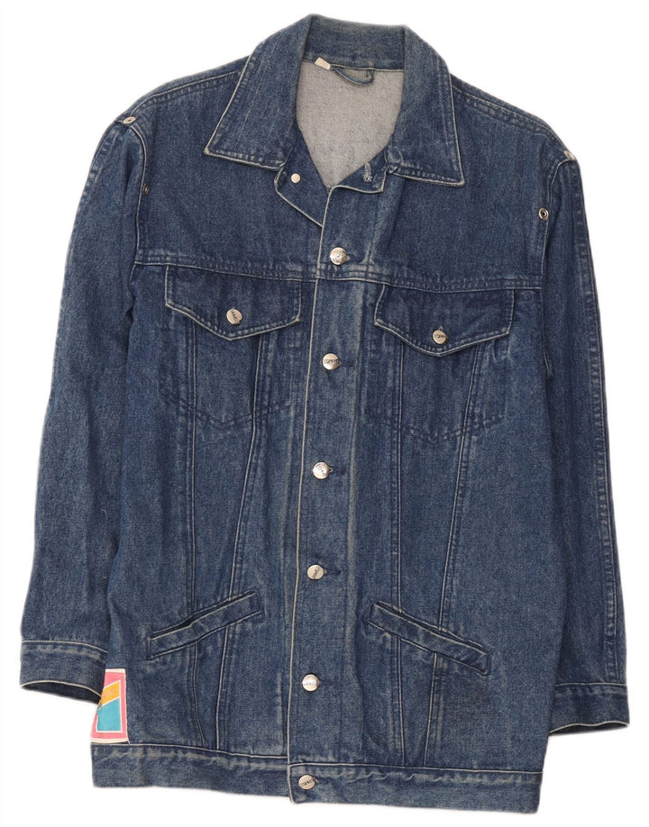 Jaqueta jeans masculina Esprit UK 38 algodão azul médio