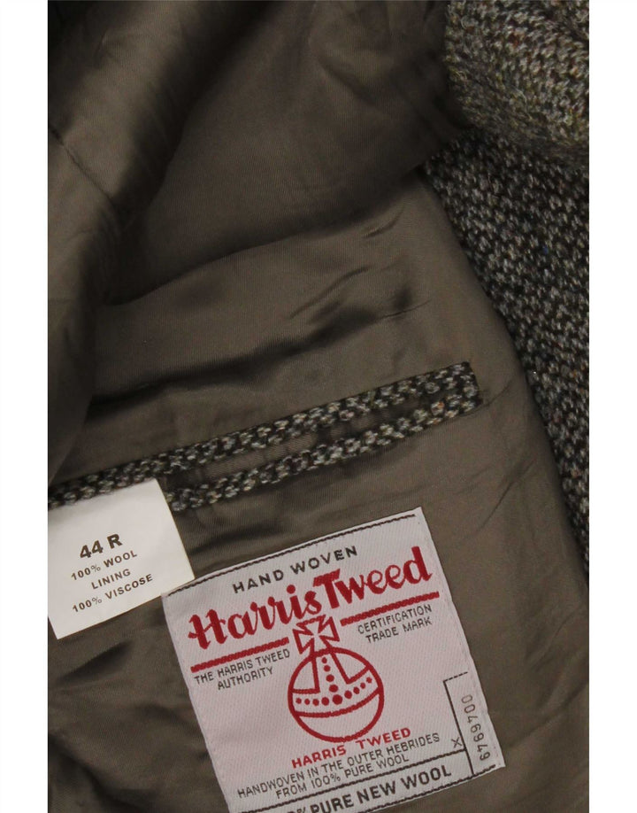 Jaqueta blazer masculina Harris Tweed Reino Unido 44 2XL cinza nova lã