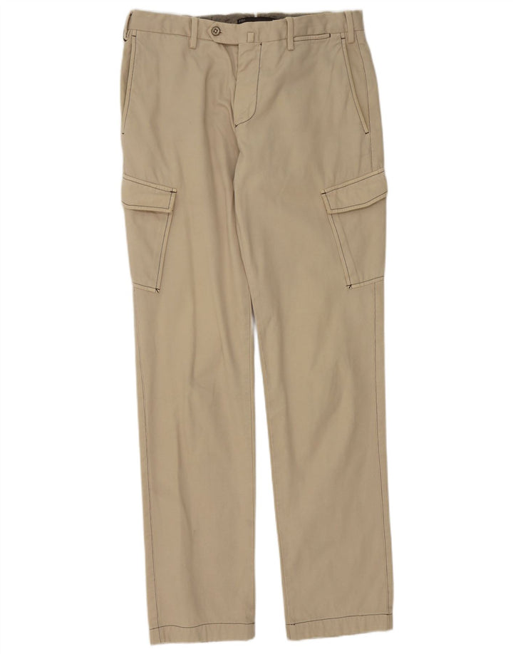 PT01 Calça Cargo Masculina Slim Fit IT 48 Média W32 L33 Bege Algodão