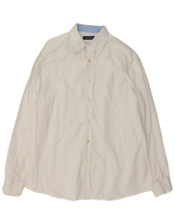 Camisa masculina Nautica tamanho 16 grande branca