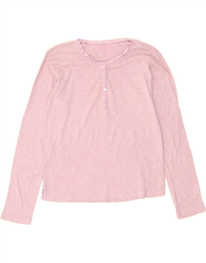 L.L.BEAN Womens Oversized Top Long Sleeve UK 6 XS Pink Cotton Vintage L.L.Bean and Second-Hand L.L.Bean from Messina Hembry 