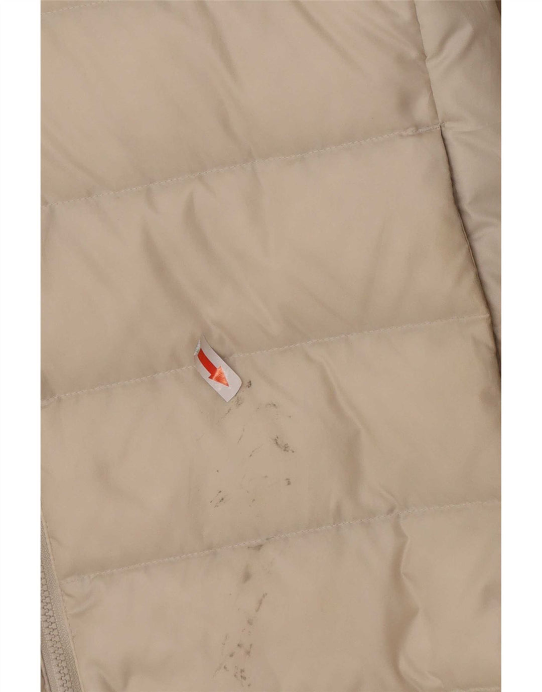 Jaqueta acolchoada masculina Adidas UK 38 poliéster bege médio