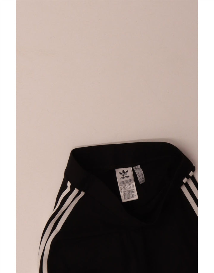 ADIDAS Womens Leggings UK 8/10 Pequeno Algodão Preto