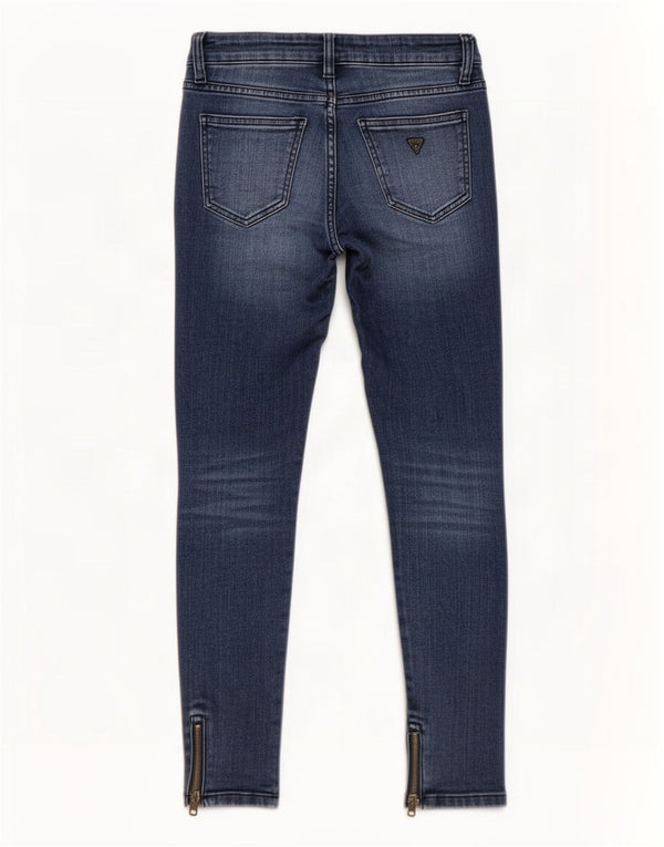 Guess Jeans skinny feminino desgastado W27 L28 algodão azul