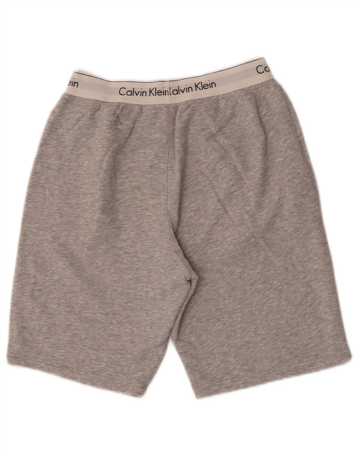 Shorts esportivos gráficos masculinos Calvin Klein pequeno algodão cinza