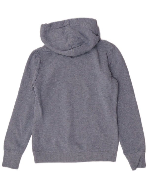 Superdry Womens Graphic Hoodie Jumper UK 10 Small Blue Cotton