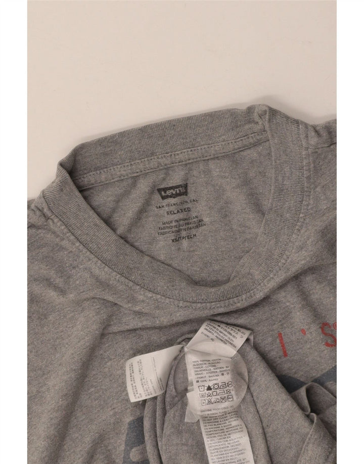 Camiseta masculina relaxada com estampa LEVI'S XS algodão cinza