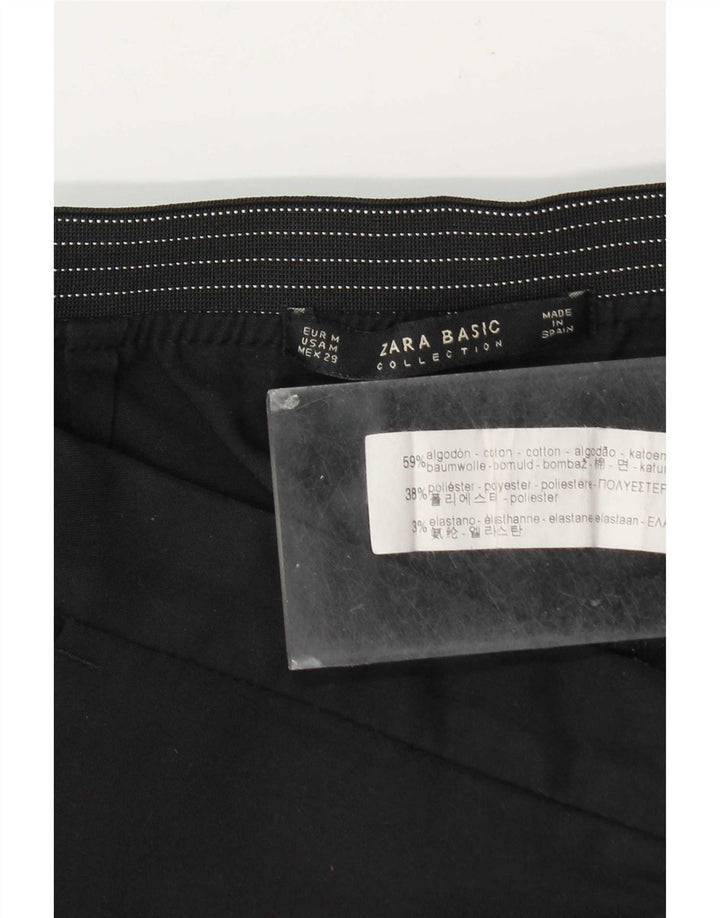 Zara Calça Chino Feminina Slim Médio W29 L28 Algodão Preto