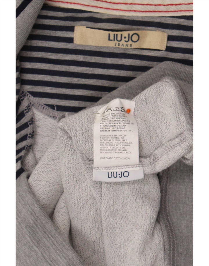 Liu Jo Jaqueta masculina de agasalho gráfico XL algodão cinza