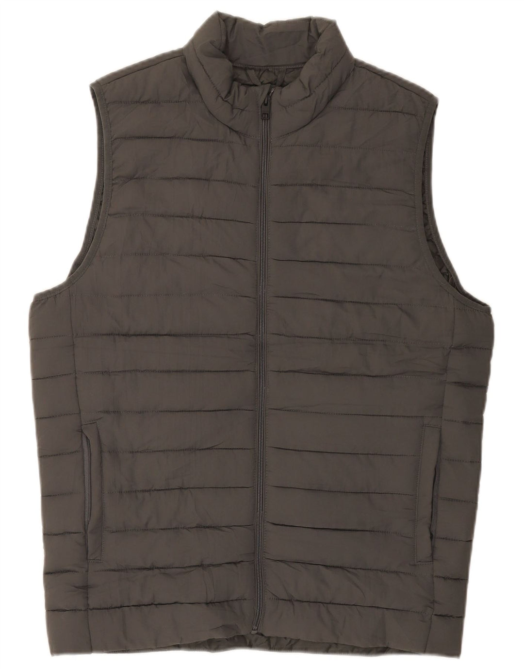 Colete acolchoado masculino Jack & Jones UK 36 pequeno poliéster cinza