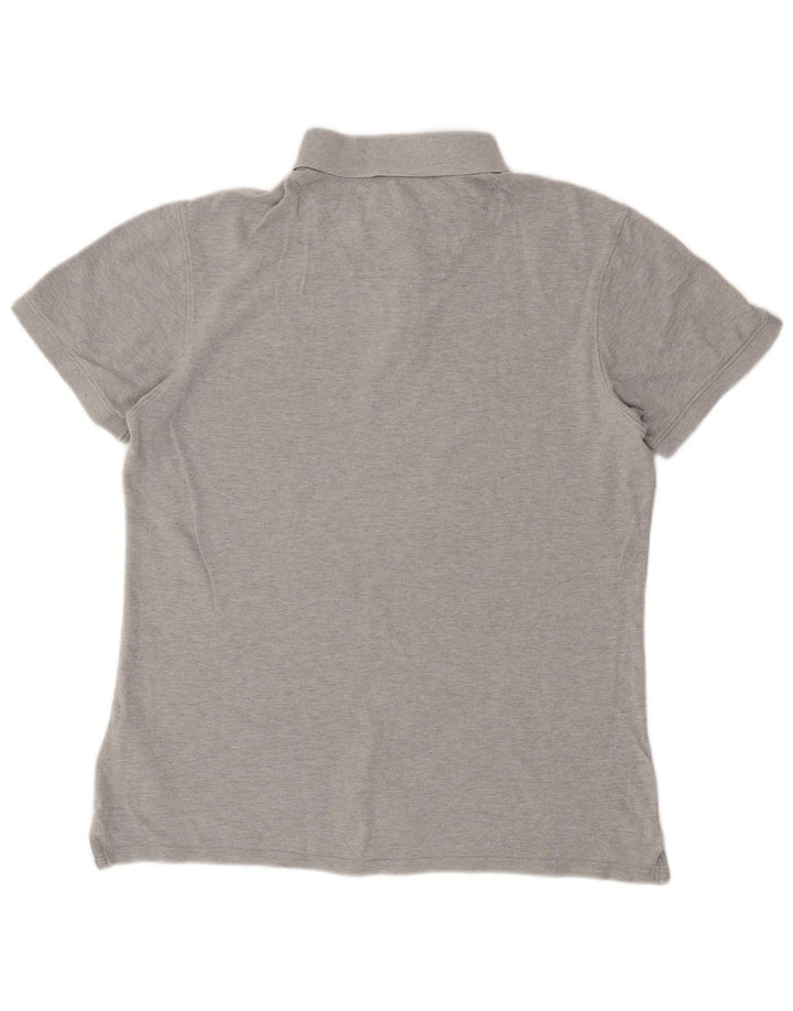 Camisa polo masculina TIMBERLAND Slim Fit algodão cinza médio