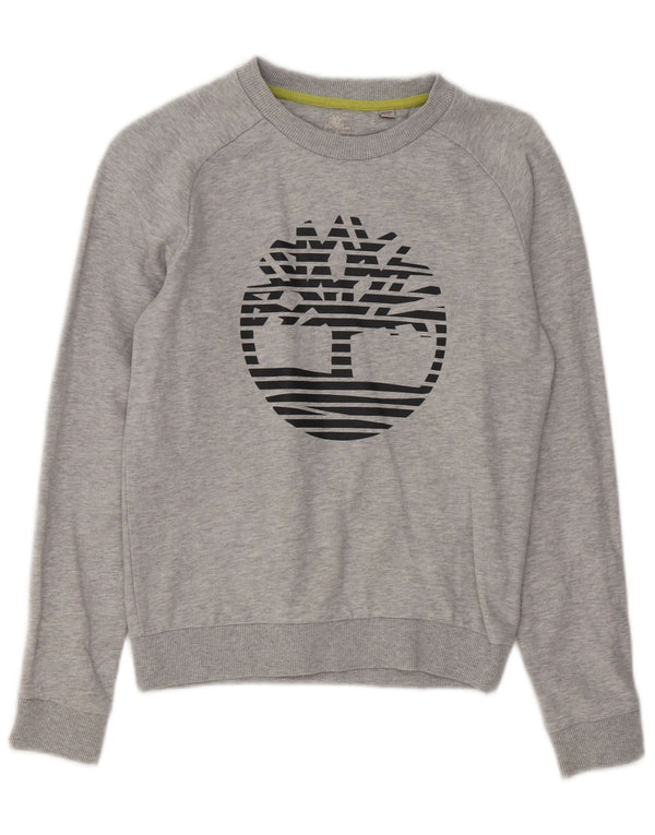 Timberland Meninos Graphic Sweatshirt Jumper 11-12 Anos XS Cinzento Salpicado